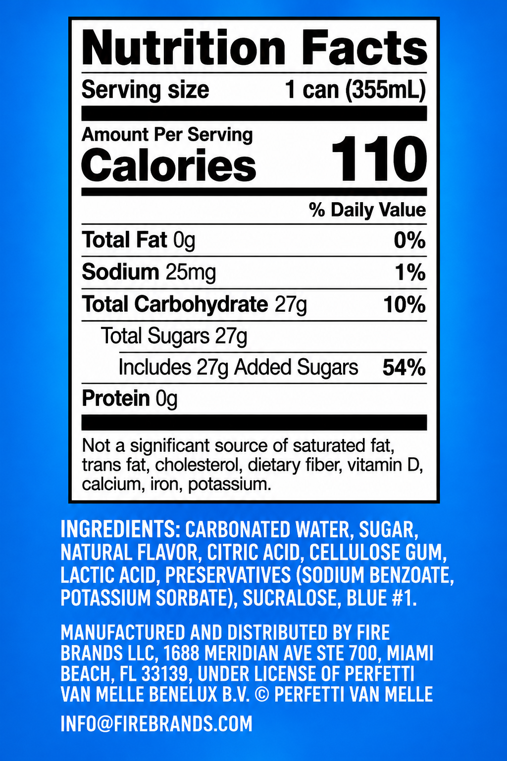 Airheads Blue Raspberry Soda – 12 oz