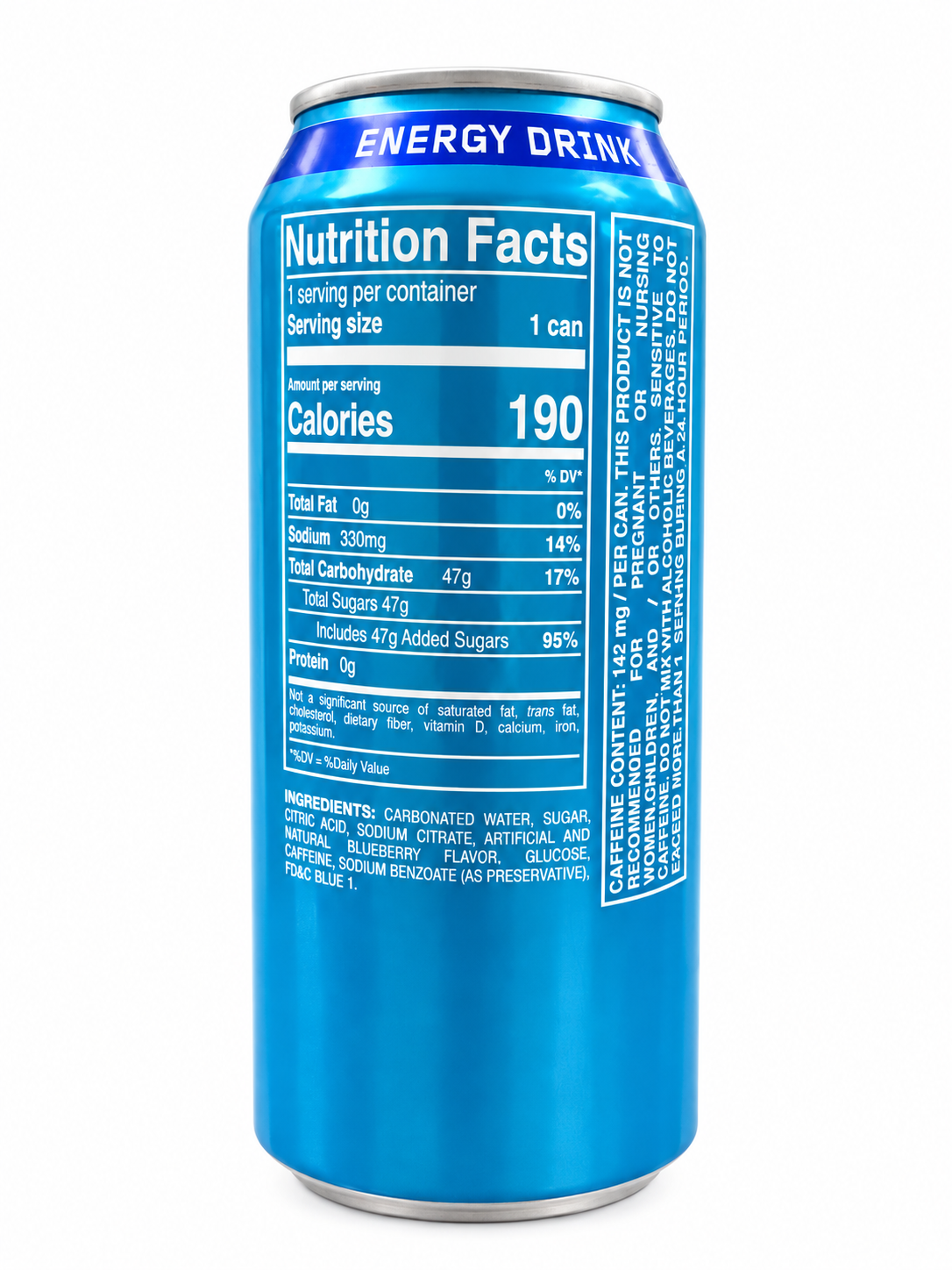 Volt New Blue Energy Blueberry Flavored Energy Drink – 16 oz