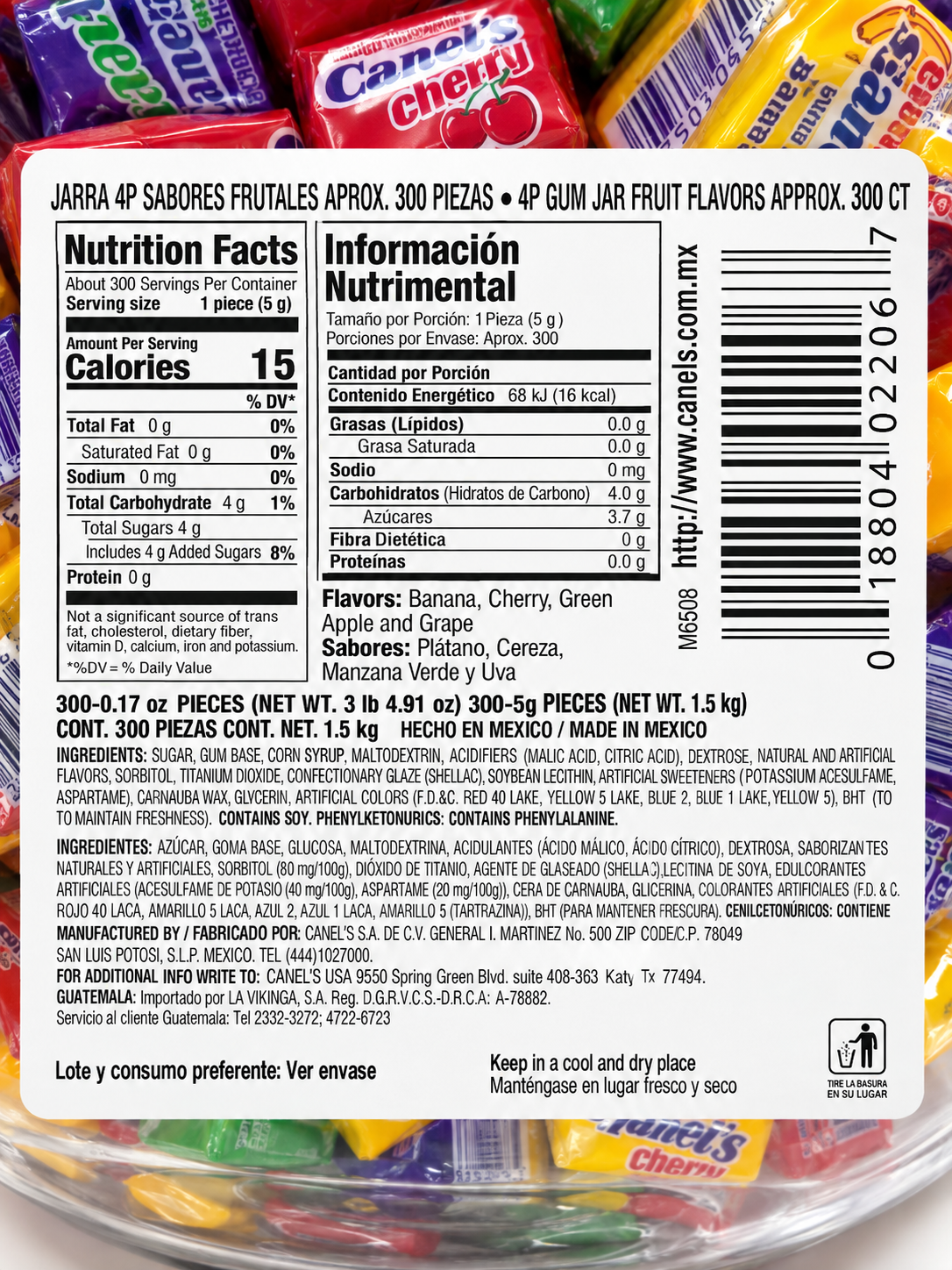 Canel’s Fruity 4’s Chewing Gum – Assorted Fruit Flavors