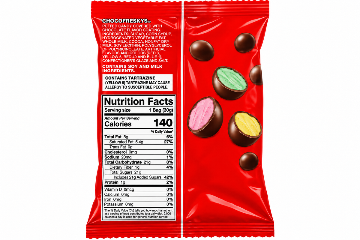Choco Fresky’s Chocolate-Covered Puffed Candy – 1.05 oz