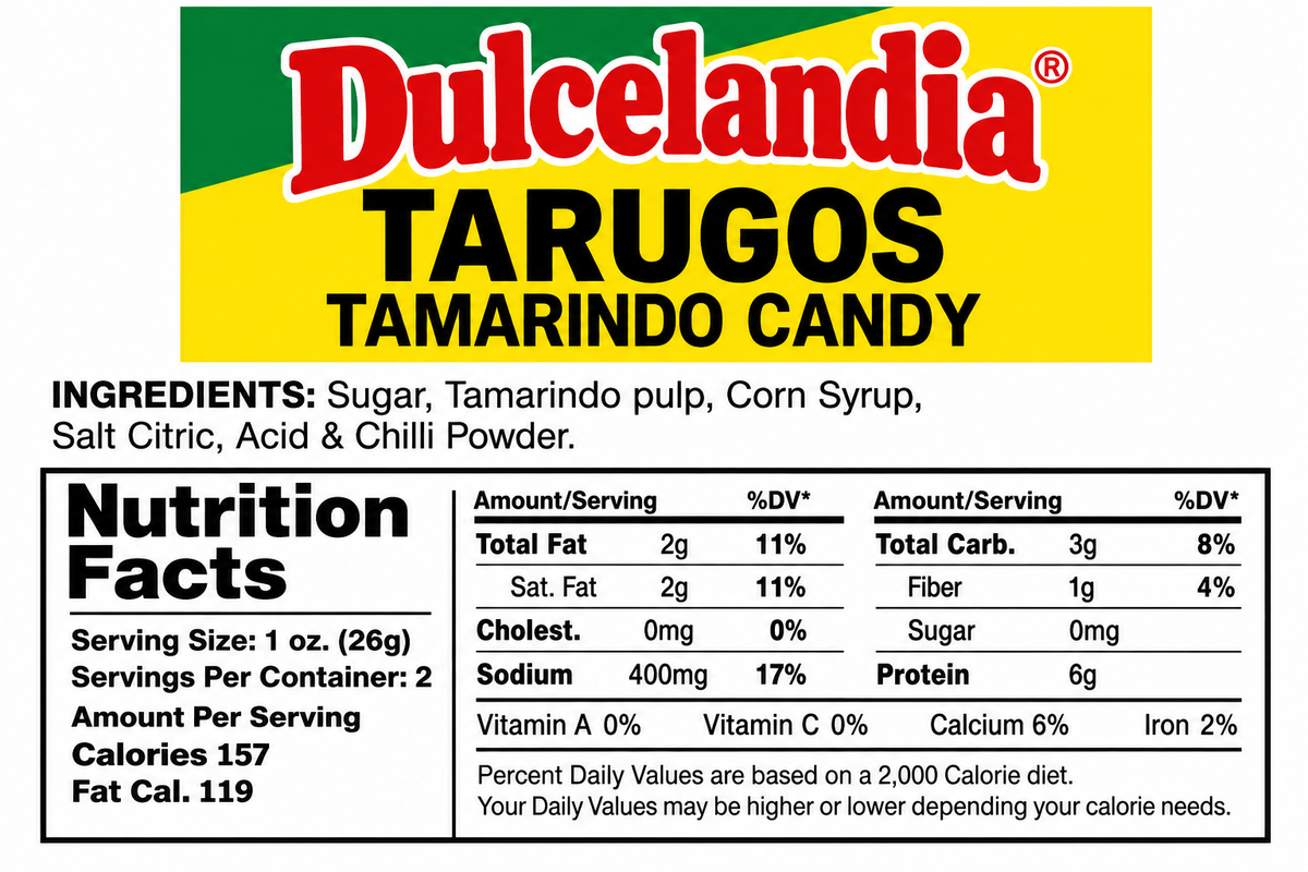 Dulcelandia Mexican Tamarind & Spicy Mango Candy – 3 oz