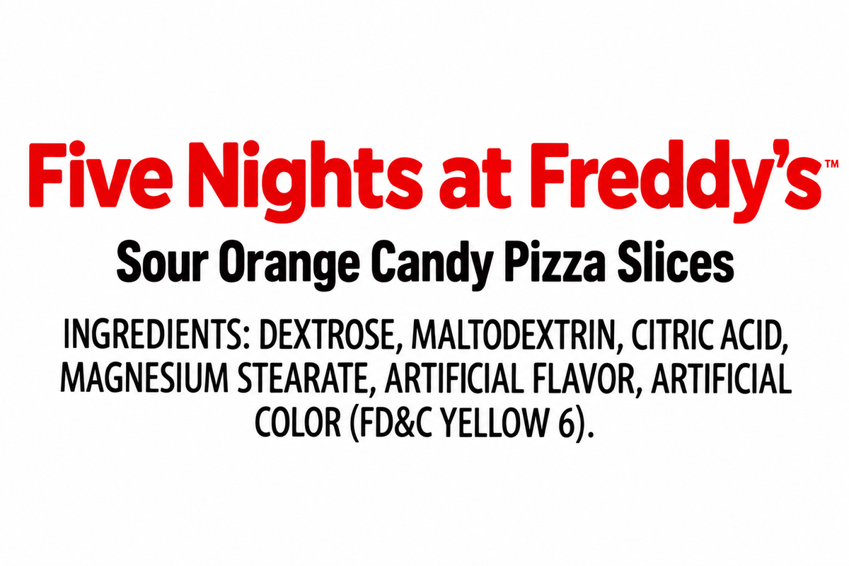 Five Nights at Freddy’s Sour Orange Pizza Candy Tin – 1.2 oz