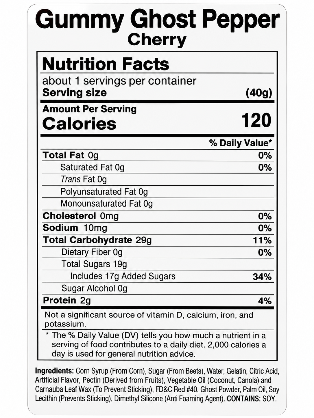 GGB Gummy Ghost Pepper – Cherry 1.75 oz