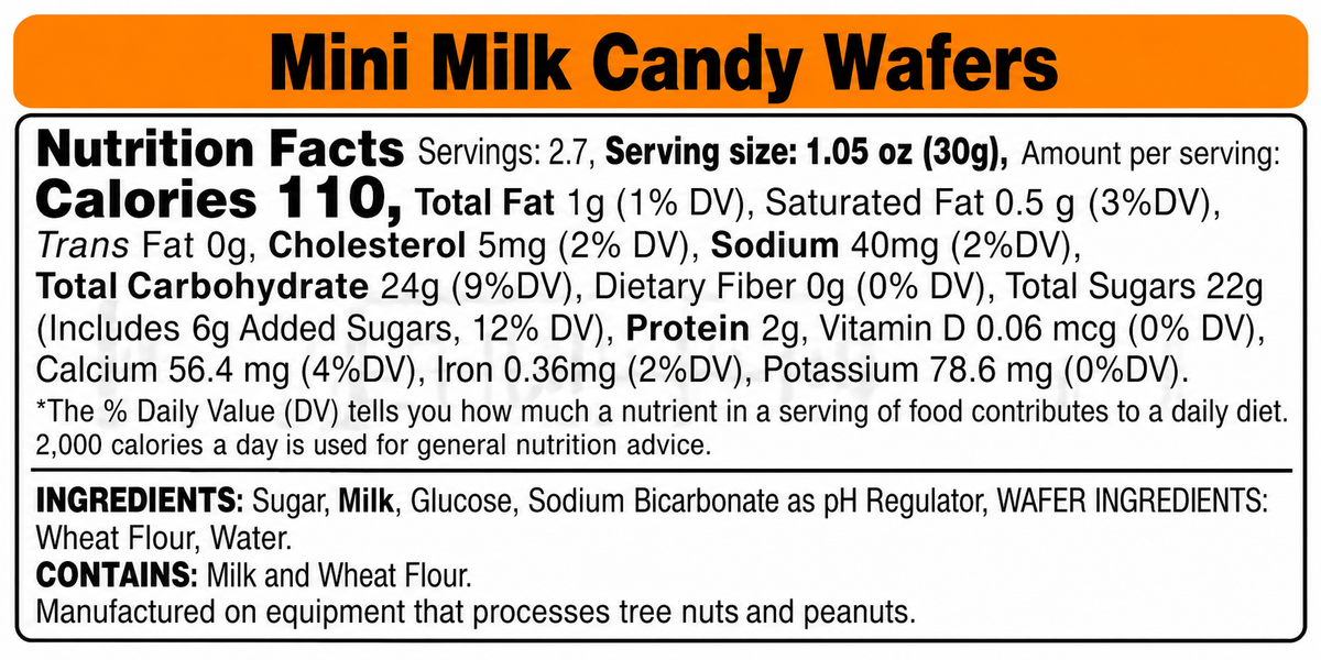 Mini Milk Candy Wafers