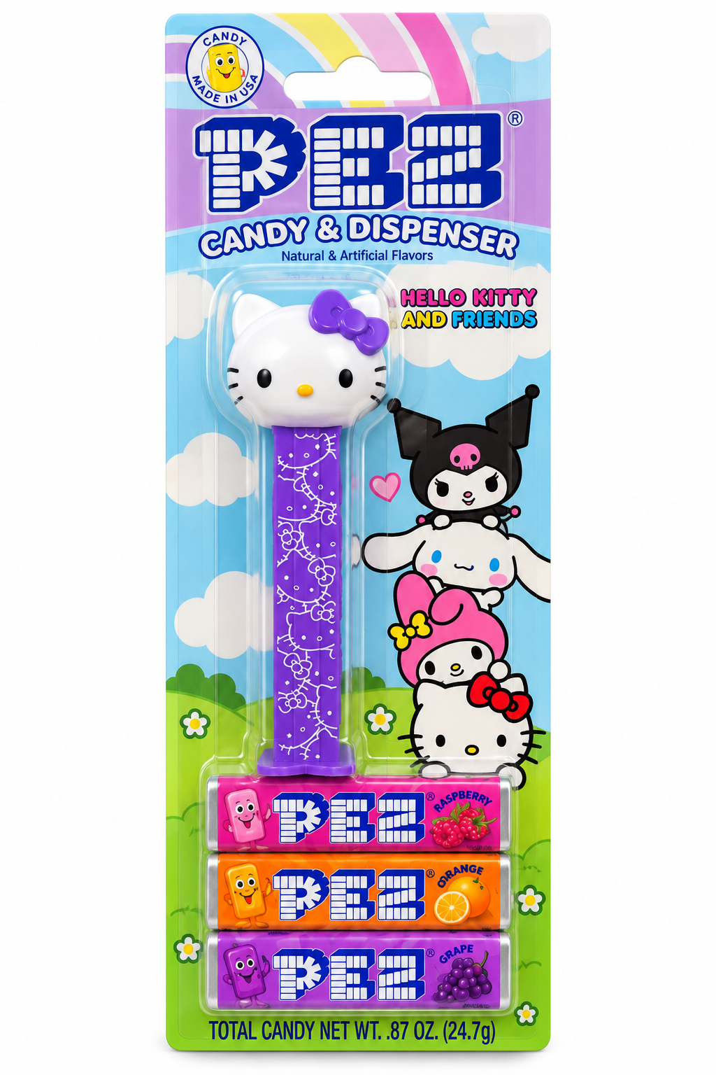 Hello Kitty Characters PEZ Candy Dispenser Assortment + 3 Candy Rolls