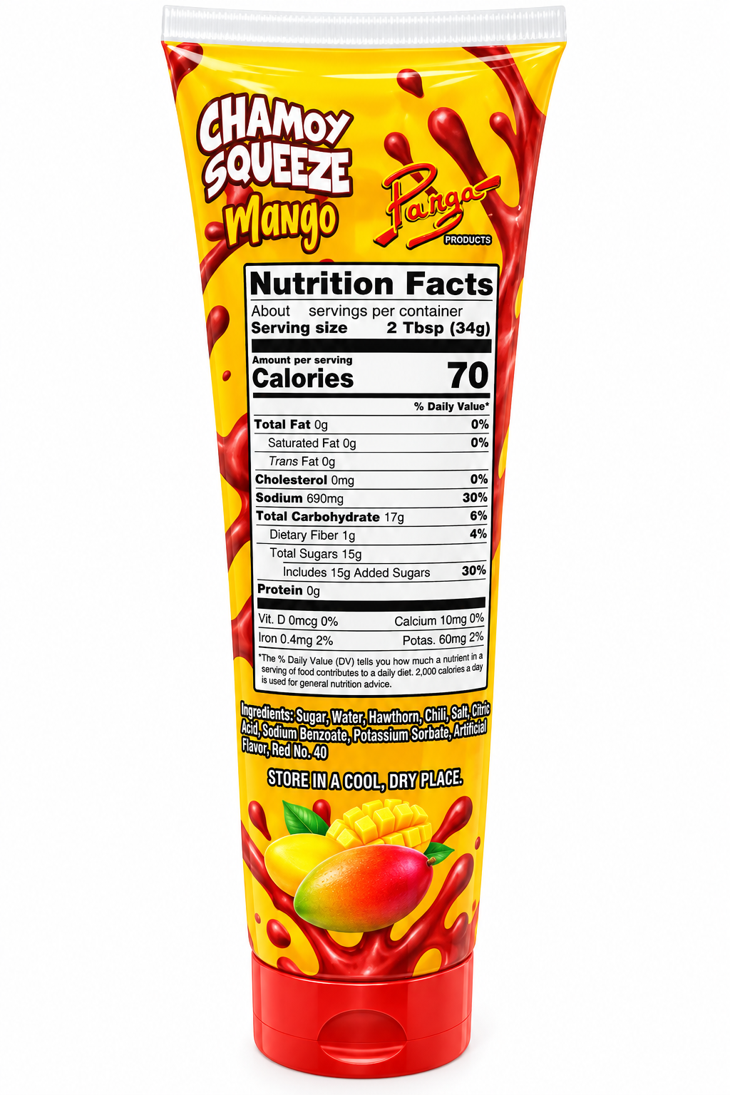 Pargas Chamoy Squeeze Mango – 9.87 oz