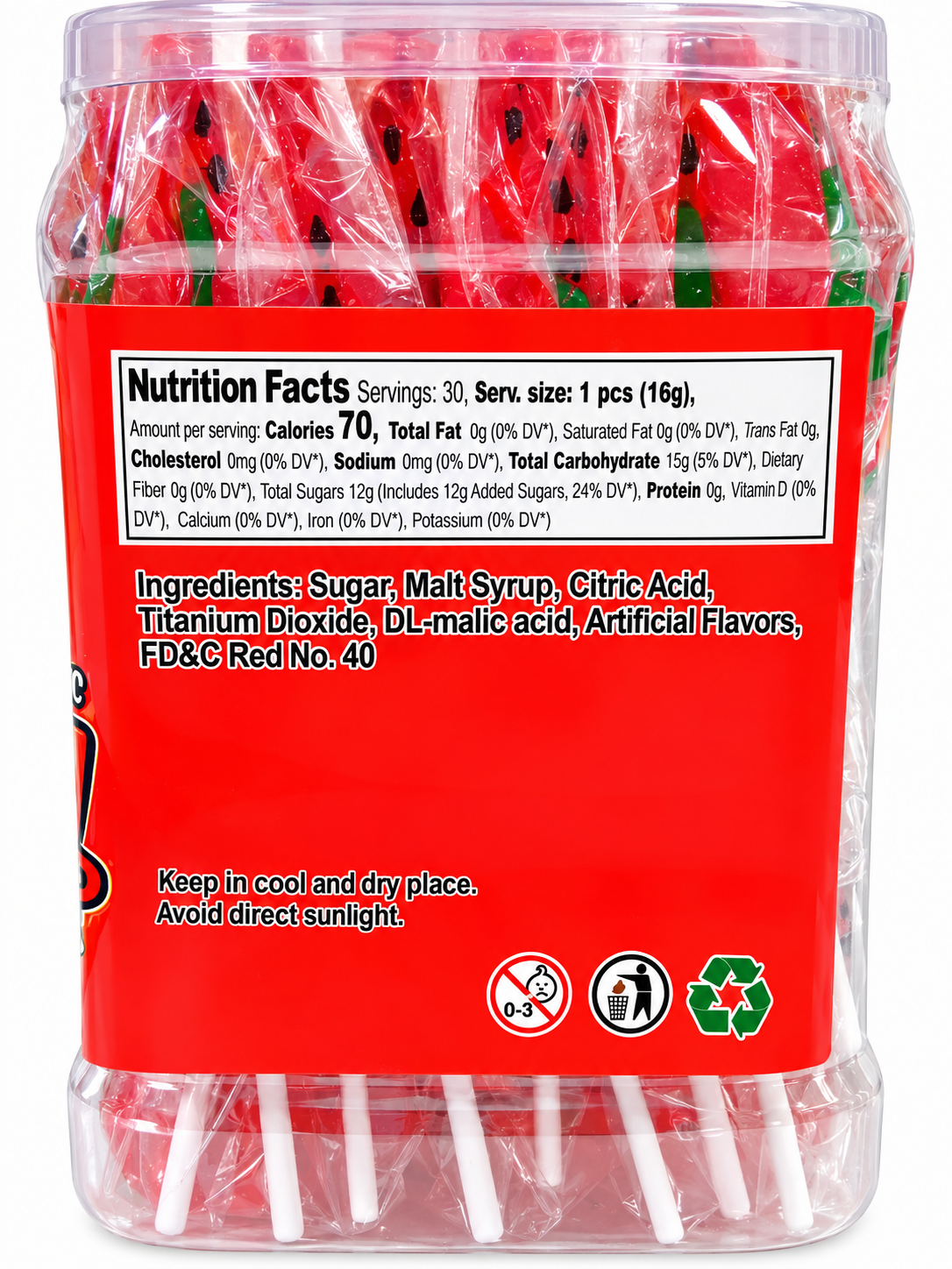 Smackeez Strawberry Lollipop