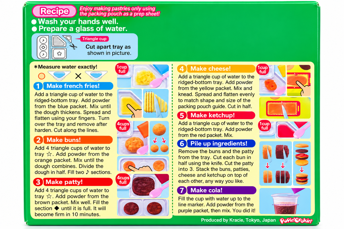Kracie Popin’ Cookin’ Hamburger DIY Candy Kit – 1.1 oz