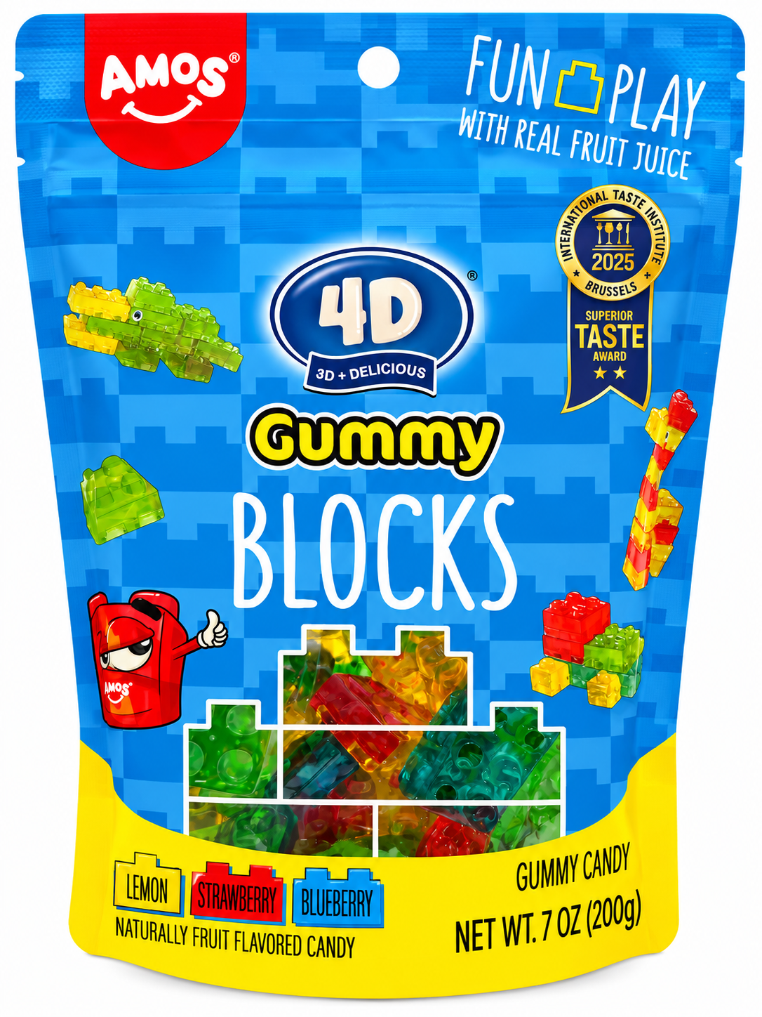 Amos 4D Gummy Candy – Choose Your Flavor