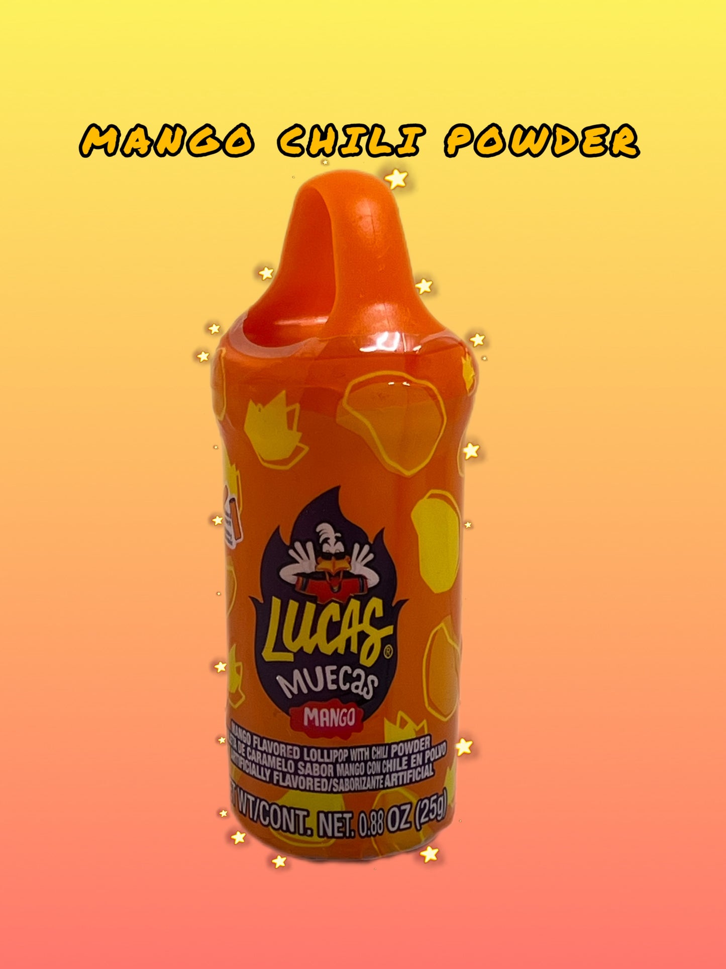 Trendy Lucas Muecas Mango Chili Powder with Lollipop Inside Dipping Candy - Delicious Snack