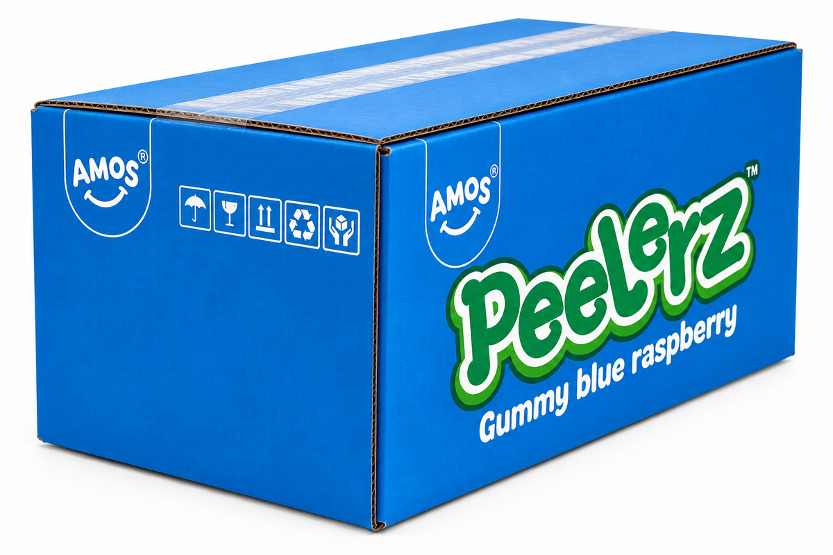 AMOS Peelerz Blue Raspberry Gummy Candy – 6 oz