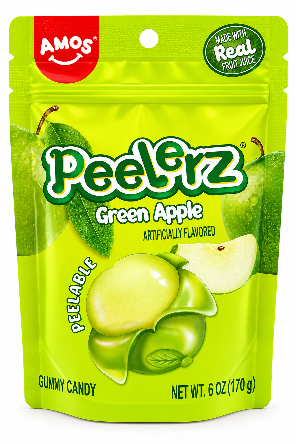 AMOS Peelerz Gummy Green Apple – 6 oz