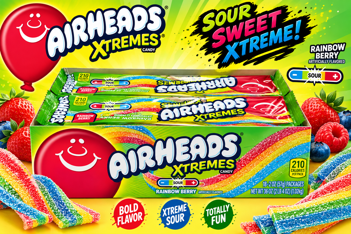Airheads Xtremes Rainbow Berry Sour Belts