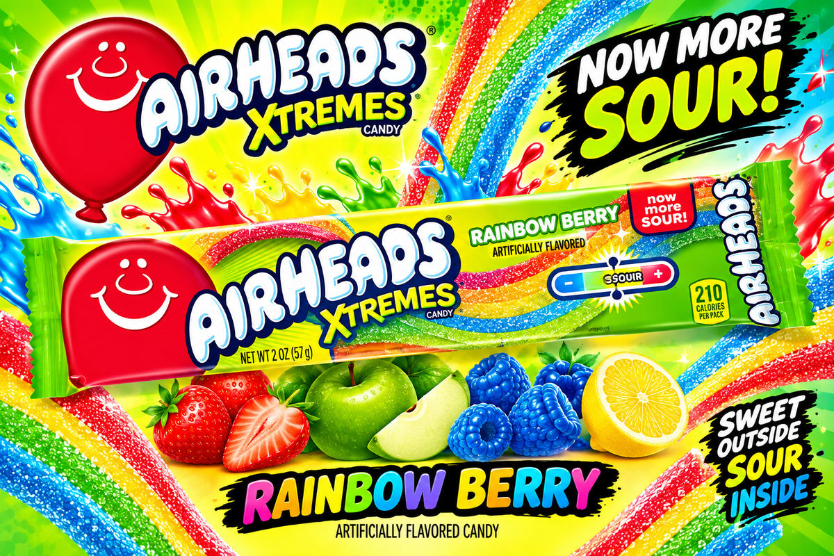 Airheads Xtremes Rainbow Berry Sour Belts