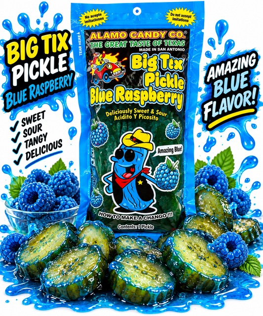 Alamo Big Tex Pickle – Blue Raspberry