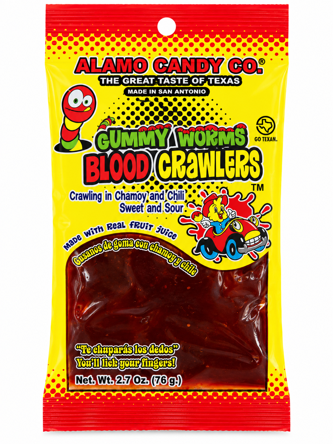 Alamo Candy Gummy Worms Blood Crawlers
