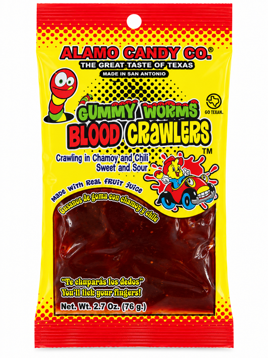Alamo Candy Gummy Worms Blood Crawlers