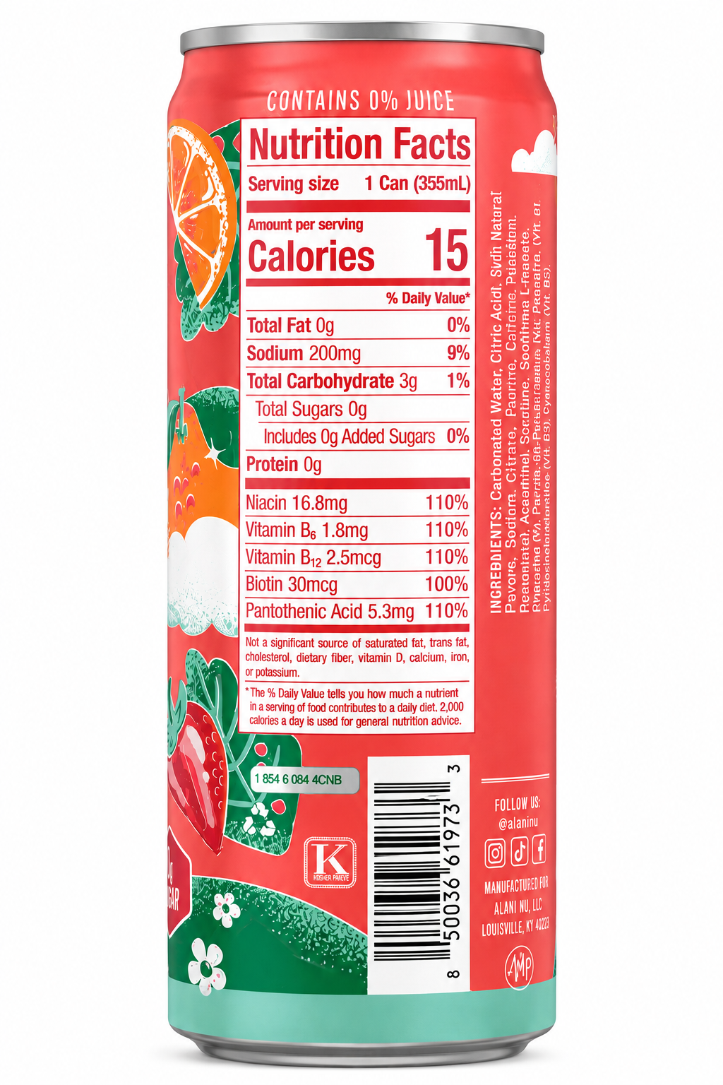 Alani Nu Strawberry Sunrise Energy Drink 12 fl. oz