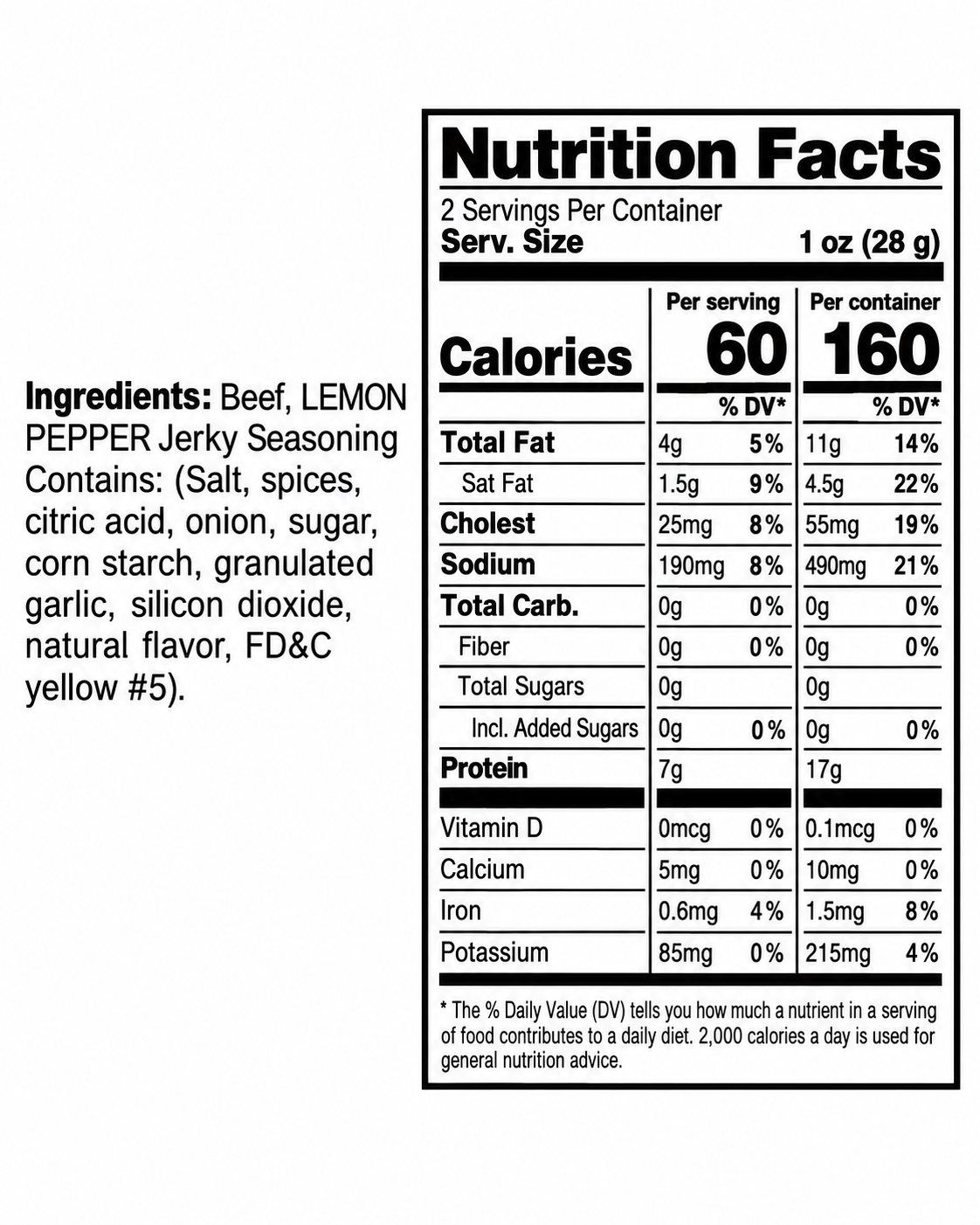 Alanis Foods Carne Seca Beef Jerky – 2 oz