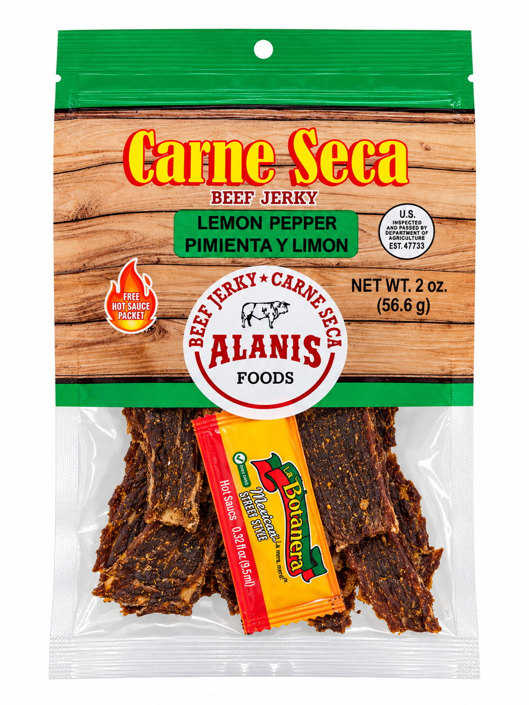 Alanis Foods Carne Seca Beef Jerky – 2 oz
