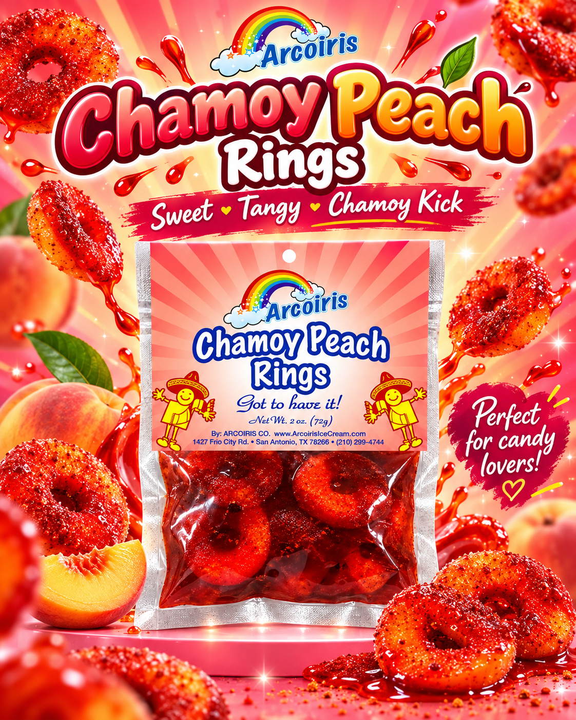 Arcoiris Chamoy Peach Rings
