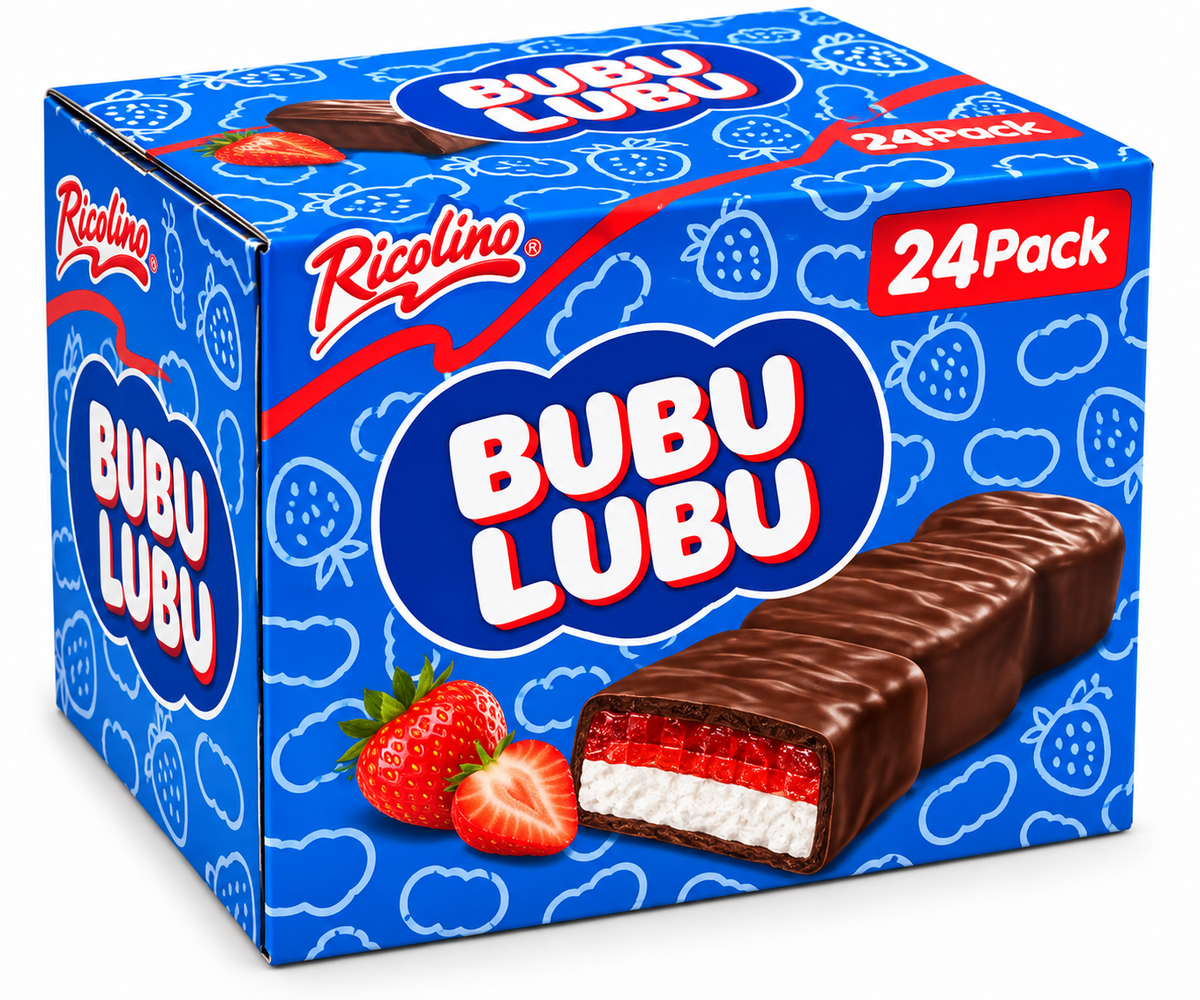 Ricolino Bubulubu Strawberry Marshmallow Candy