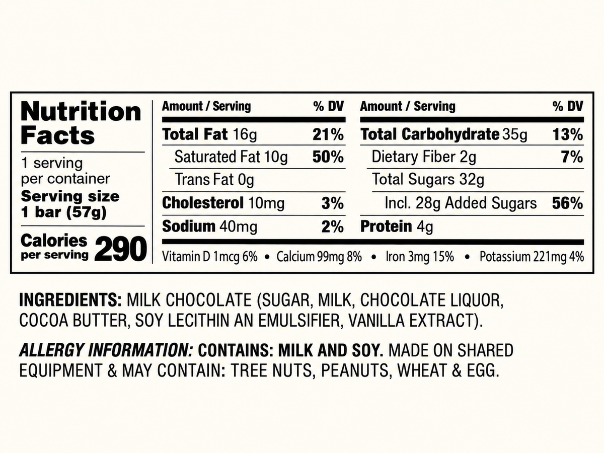 Bartons Million Dollar Bar Milk Chocolate – 2 oz