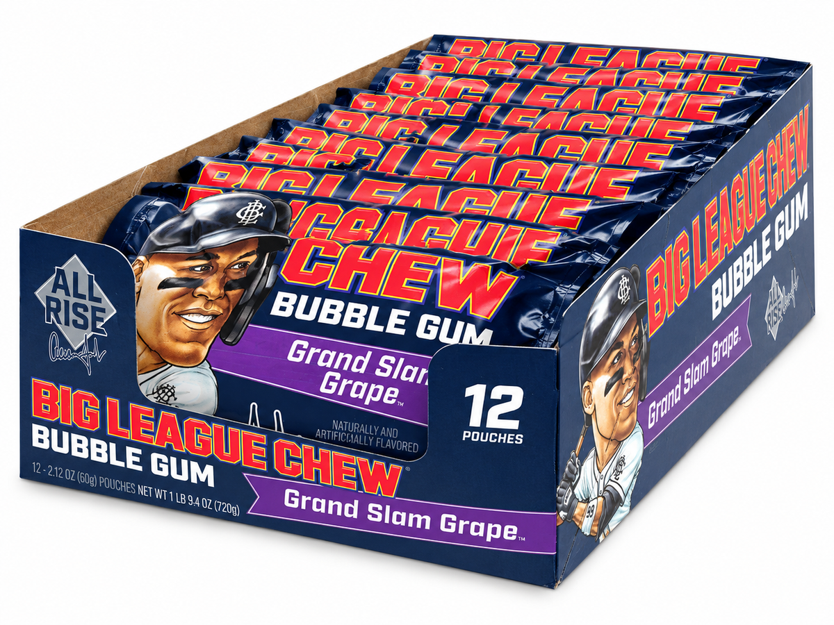 Big League Chew Grand Slam Grape Bubble Gum – 2.12 oz