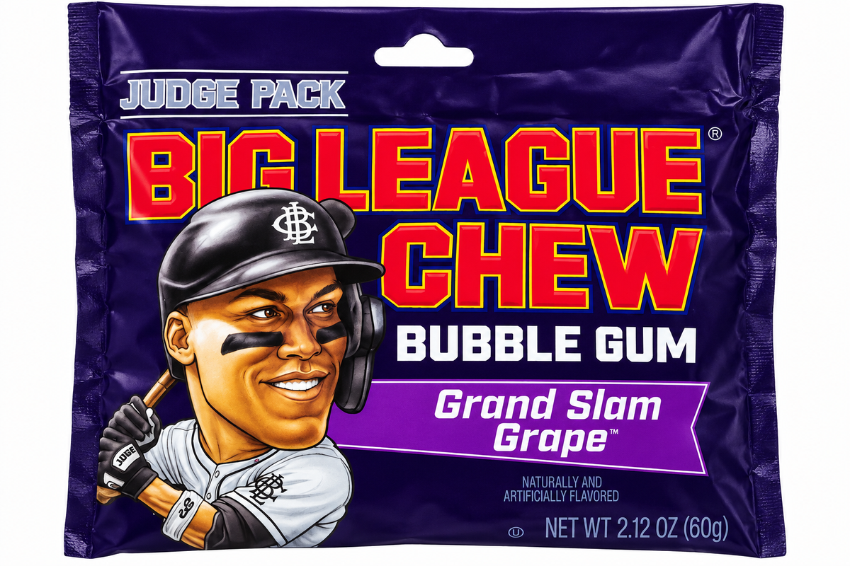 Big League Chew Grand Slam Grape Bubble Gum – 2.12 oz
