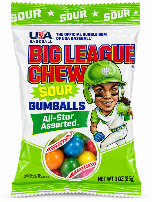 Big League Chew Sour Gumballs – All-Star Assorted 3 oz