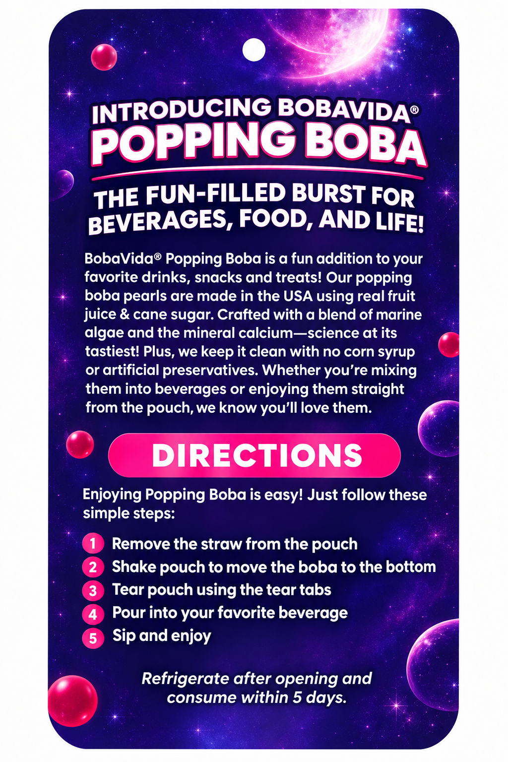 BobaVida Dark Cherry Popping Boba – 3 oz