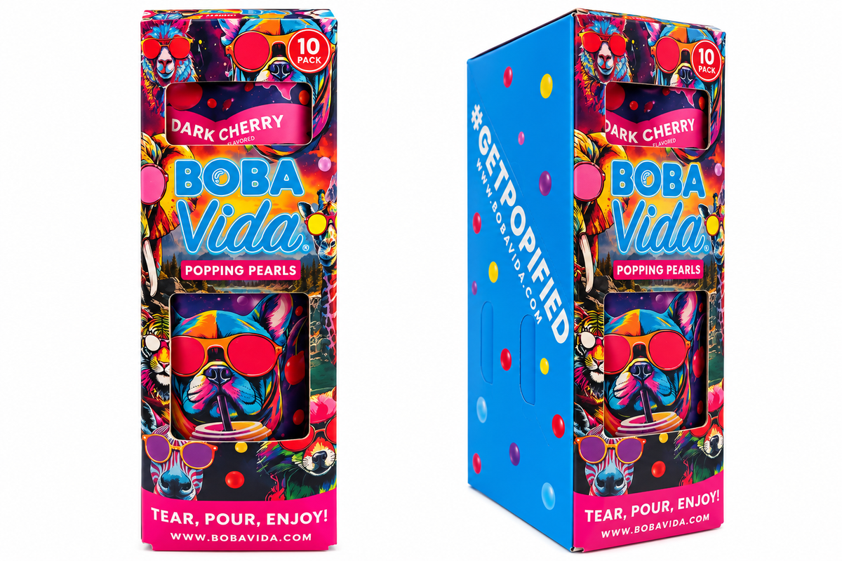 BobaVida Dark Cherry Popping Boba – 3 oz