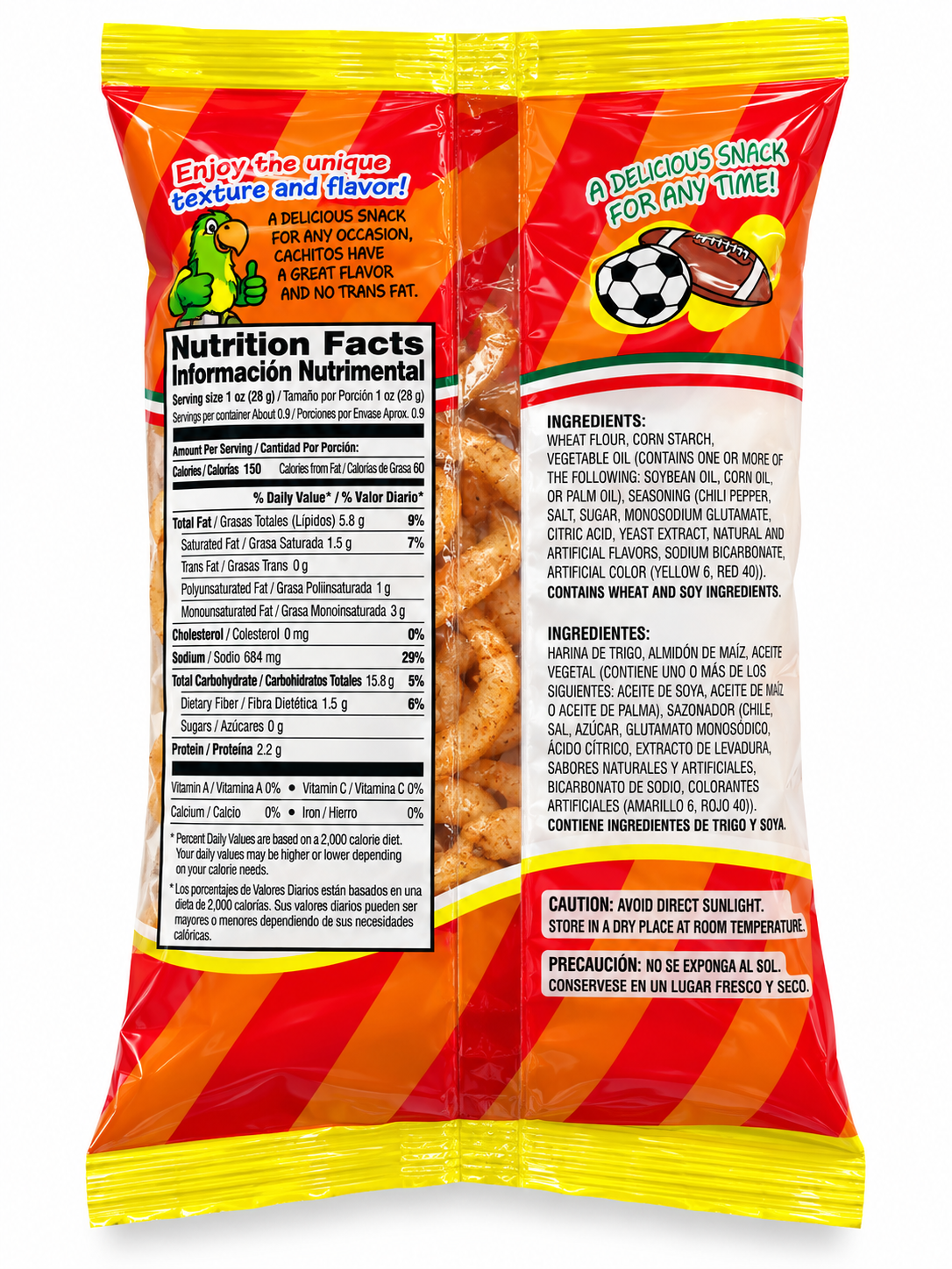 Botanas Cachitos Super Chile & Lime Puffed Wheat Snacks