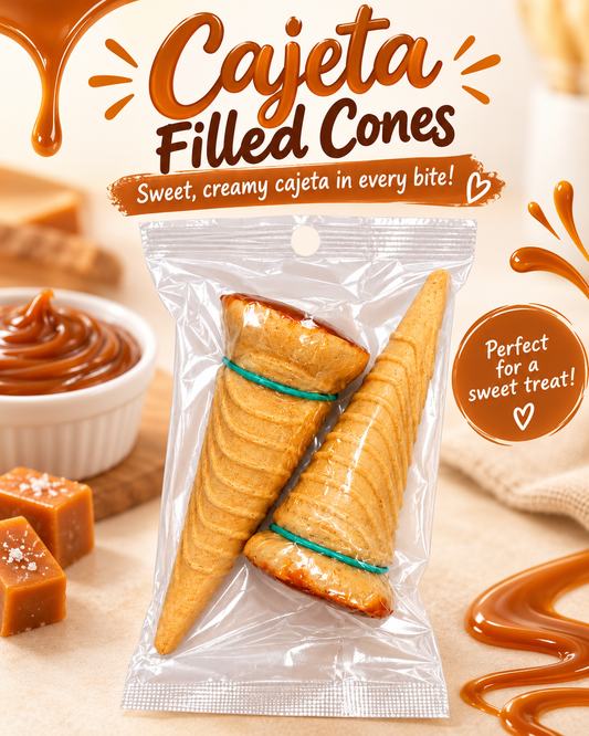 Cajeta Filled Cones – 2 Pack