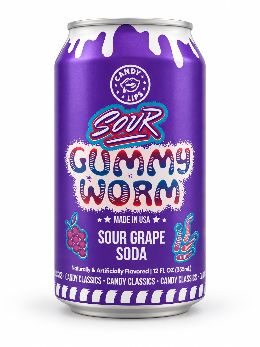 Candy Lips Candy-Flavored Soda – 12 oz