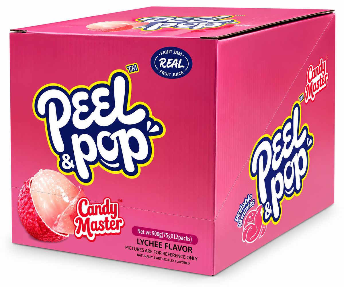 Lychee Candy Master Peel & Pop Peelable Gummy Candy