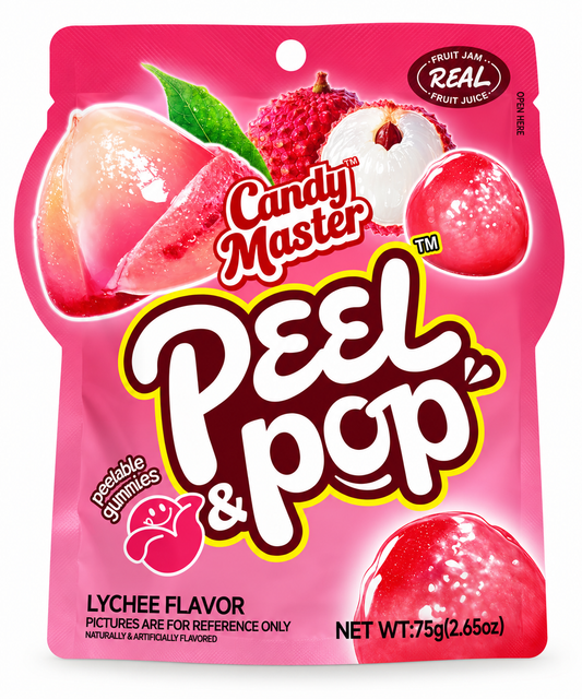 Lychee Candy Master Peel & Pop Peelable Gummy Candy