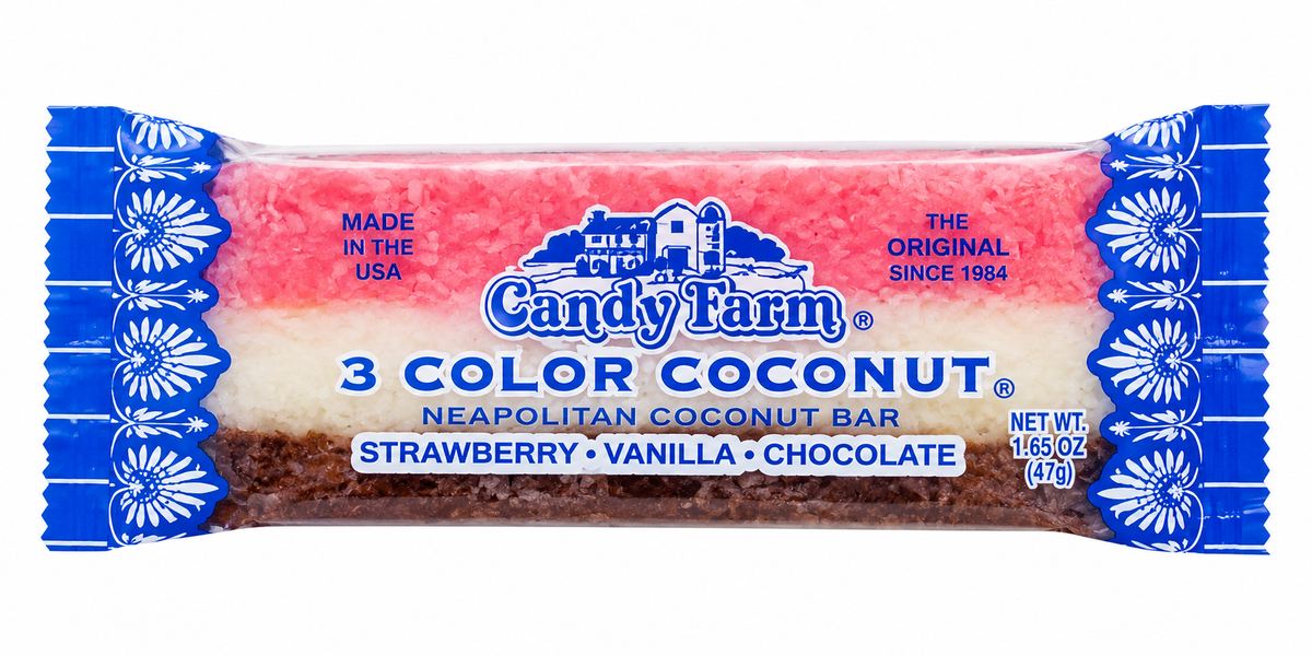 3 Color Neapolitan Coconut Bar – 1.65 oz