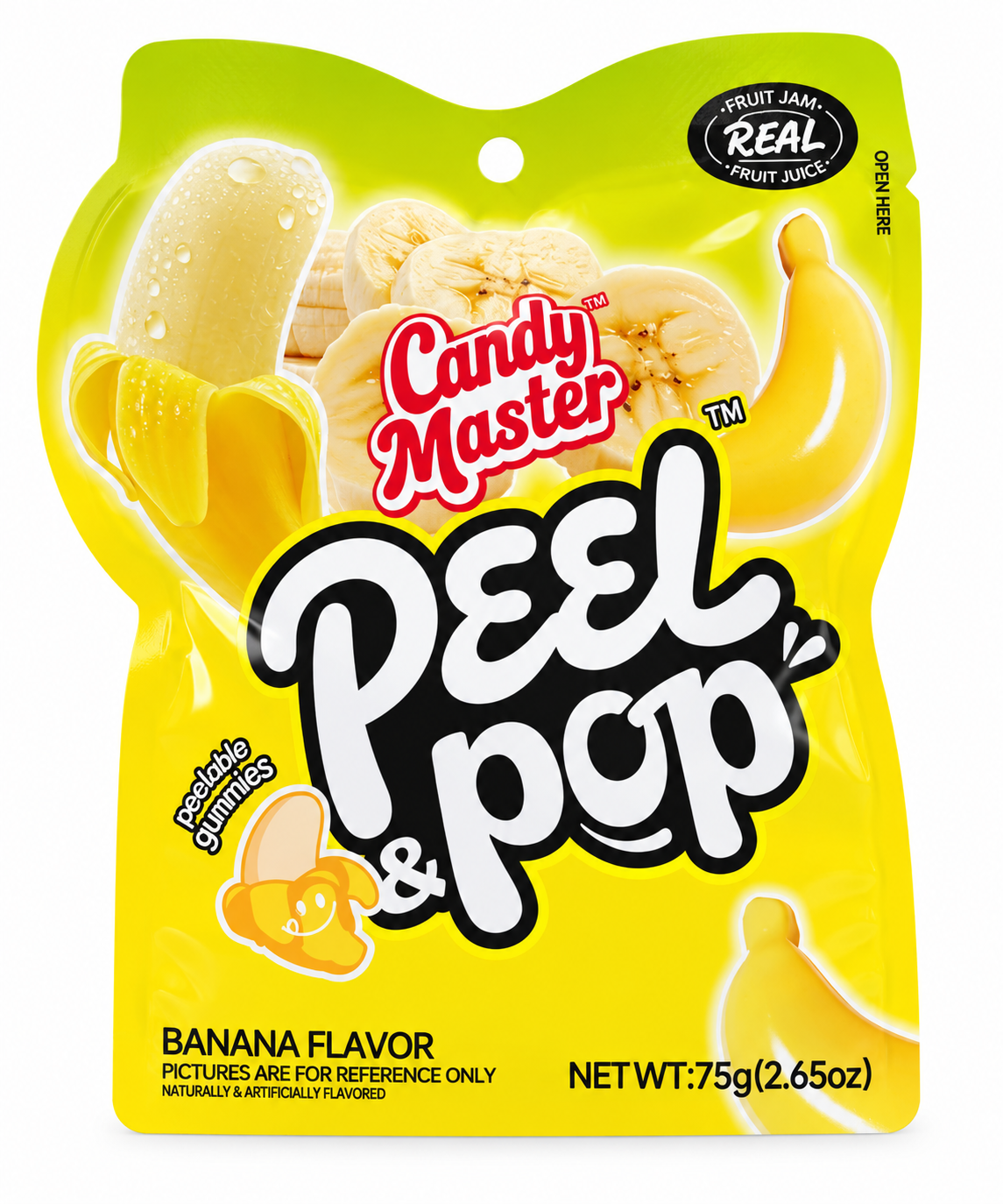 Banana Candy Master Peel & Pop Peelable Gummy Candy