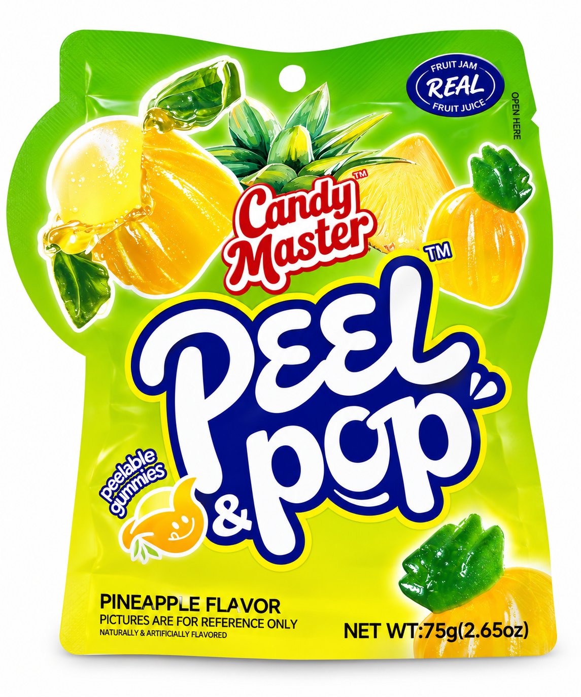 Pineapple Candy Master Peel & Pop Peelable Gummy Candy