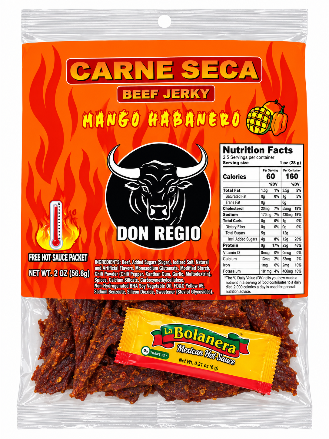 Don Regio Carne Seca Beef Jerky – 2 oz