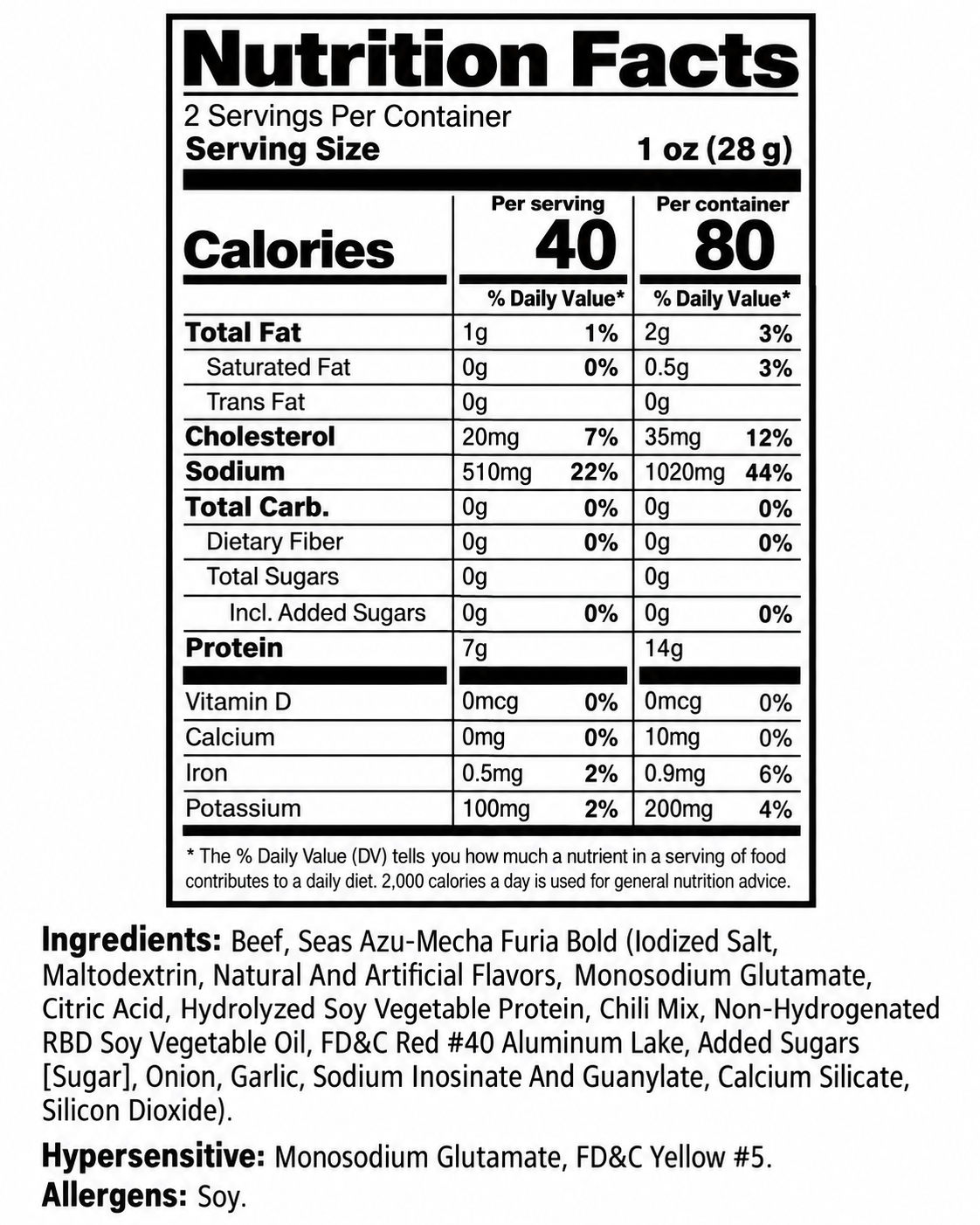 Alanis Foods Carne Seca Beef Jerky – 2 oz