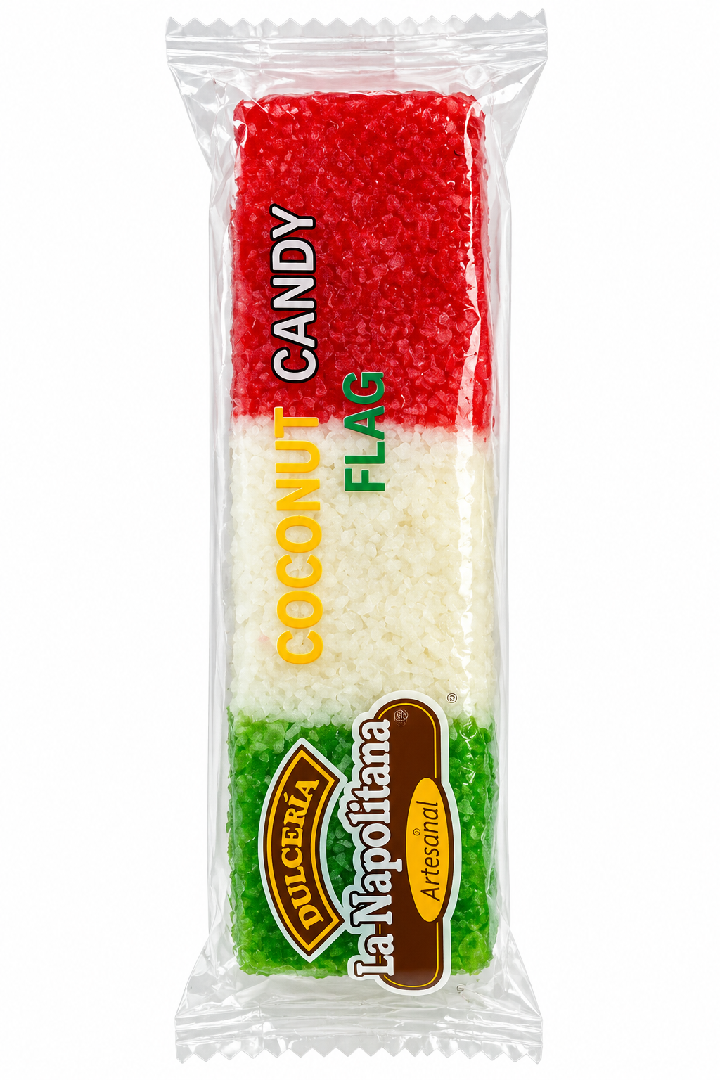 La Napolitana Mexican Flag Coconut Candy Bar