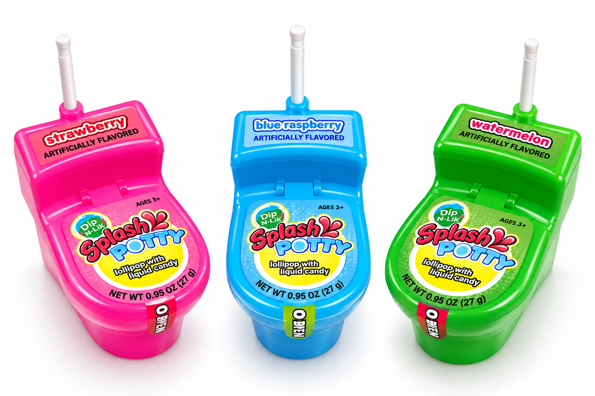 Dip-N-Lik Splash Potty Lollipop with Liquid Candy – 0.95 oz