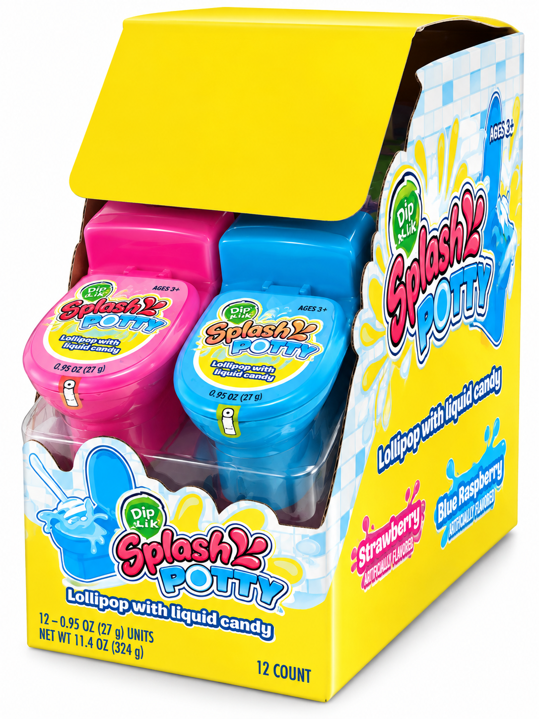 Dip-N-Lik Splash Potty Lollipop with Liquid Candy – 0.95 oz