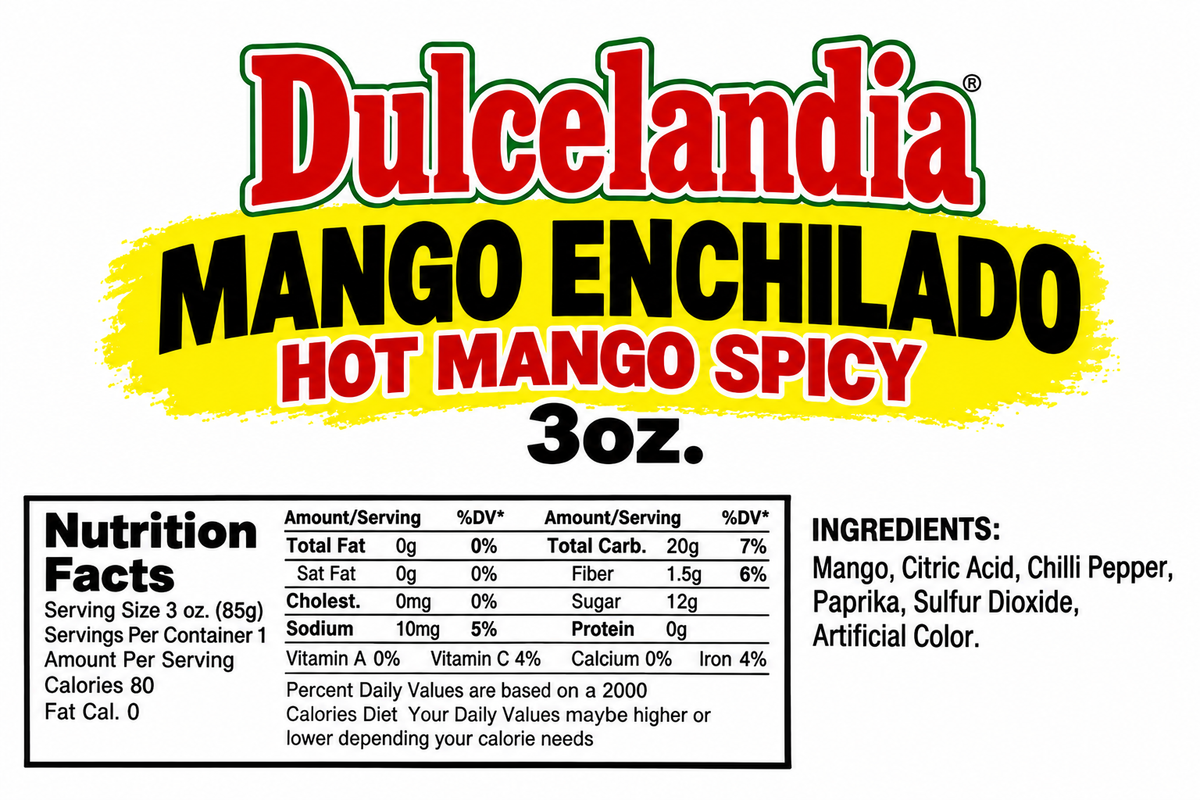 Dulcelandia Mexican Tamarind & Spicy Mango Candy – 3 oz