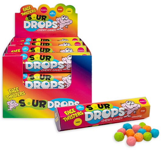 FACE TWISTERS SOUR DROPS CHEWY CANDY