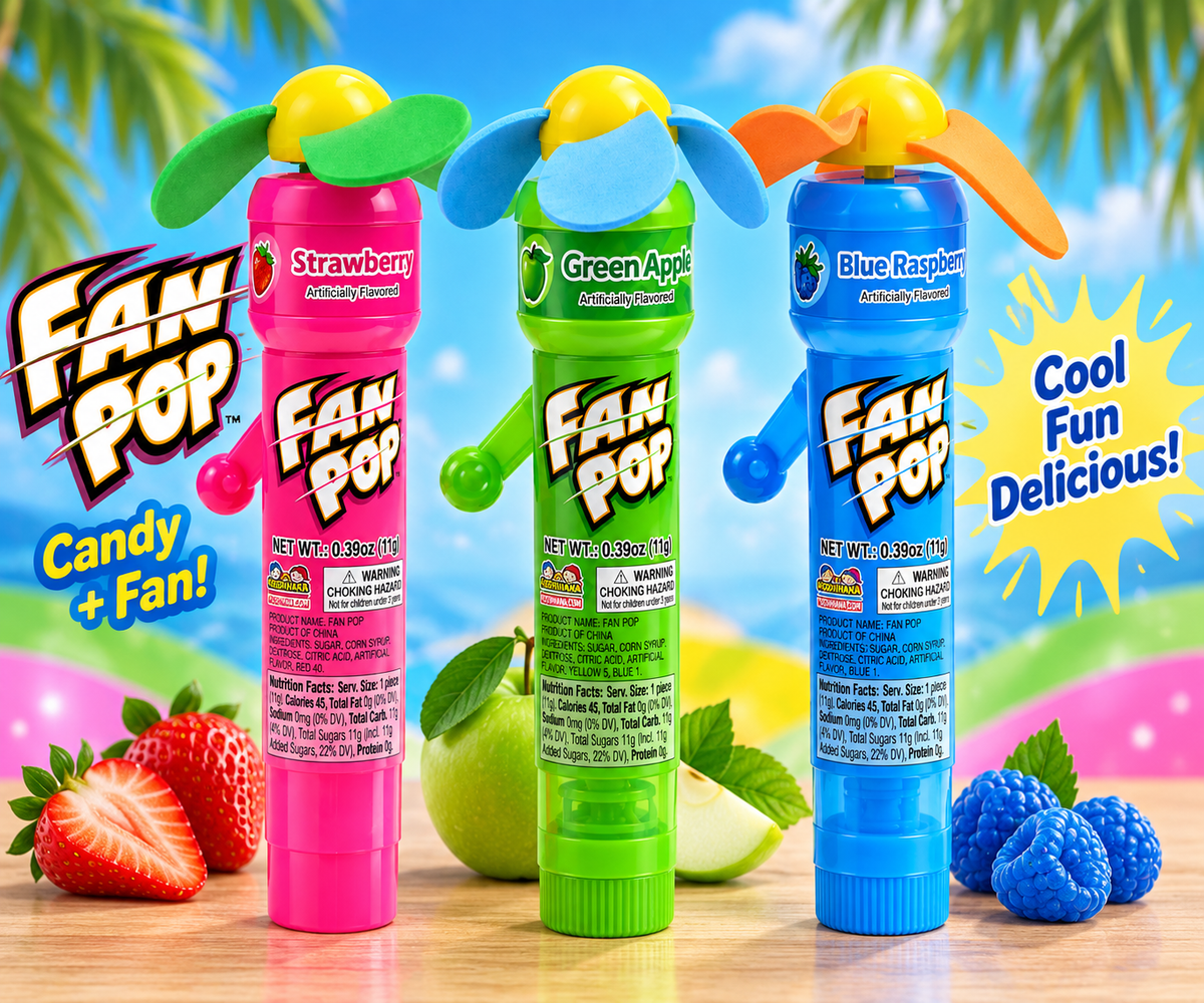 Kidsmania Fan Pop Lollipop Candy Toy - 0.39oz
