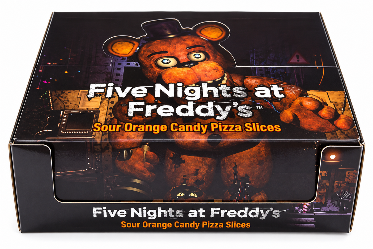 Five Nights at Freddy’s Sour Orange Pizza Candy Tin – 1.2 oz