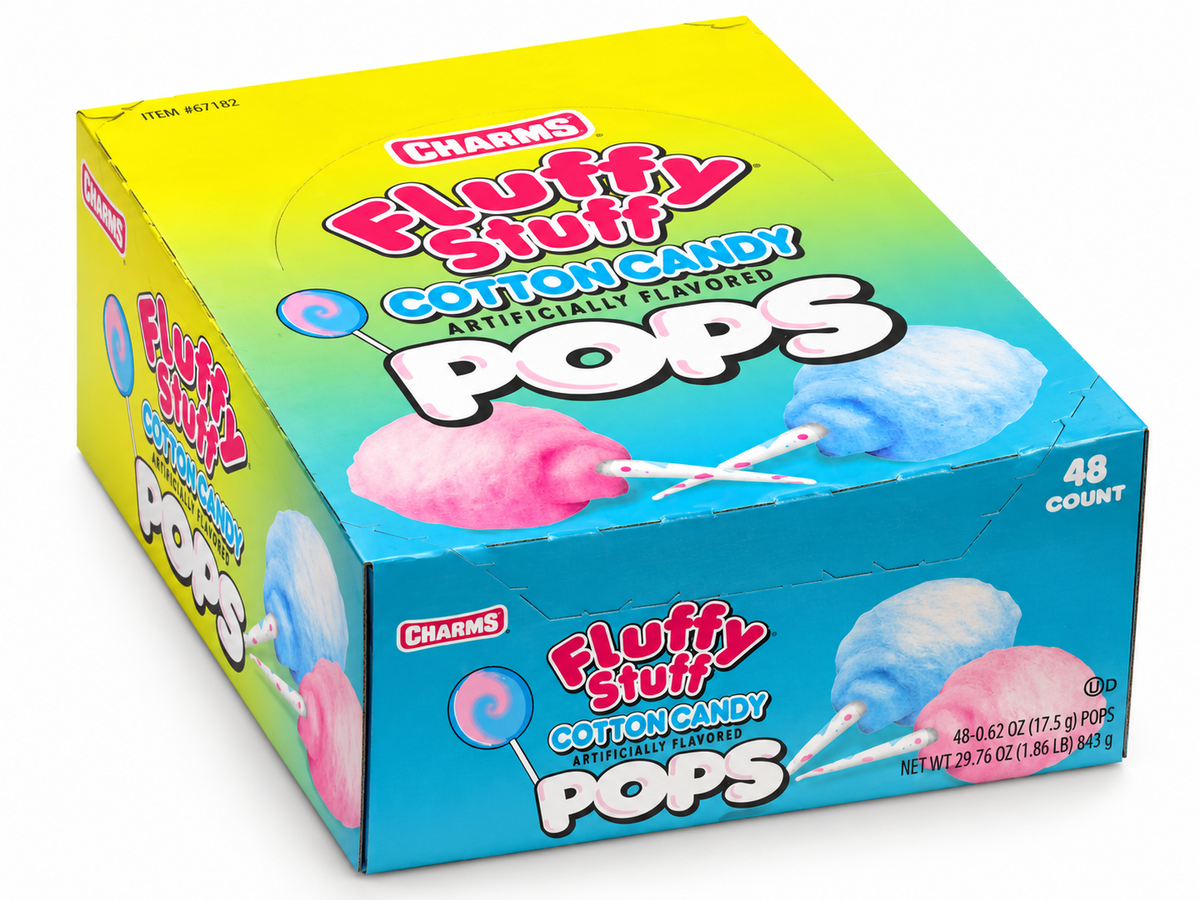 Charms Fluffy Stuff Cotton Candy Pops – 0.63 oz